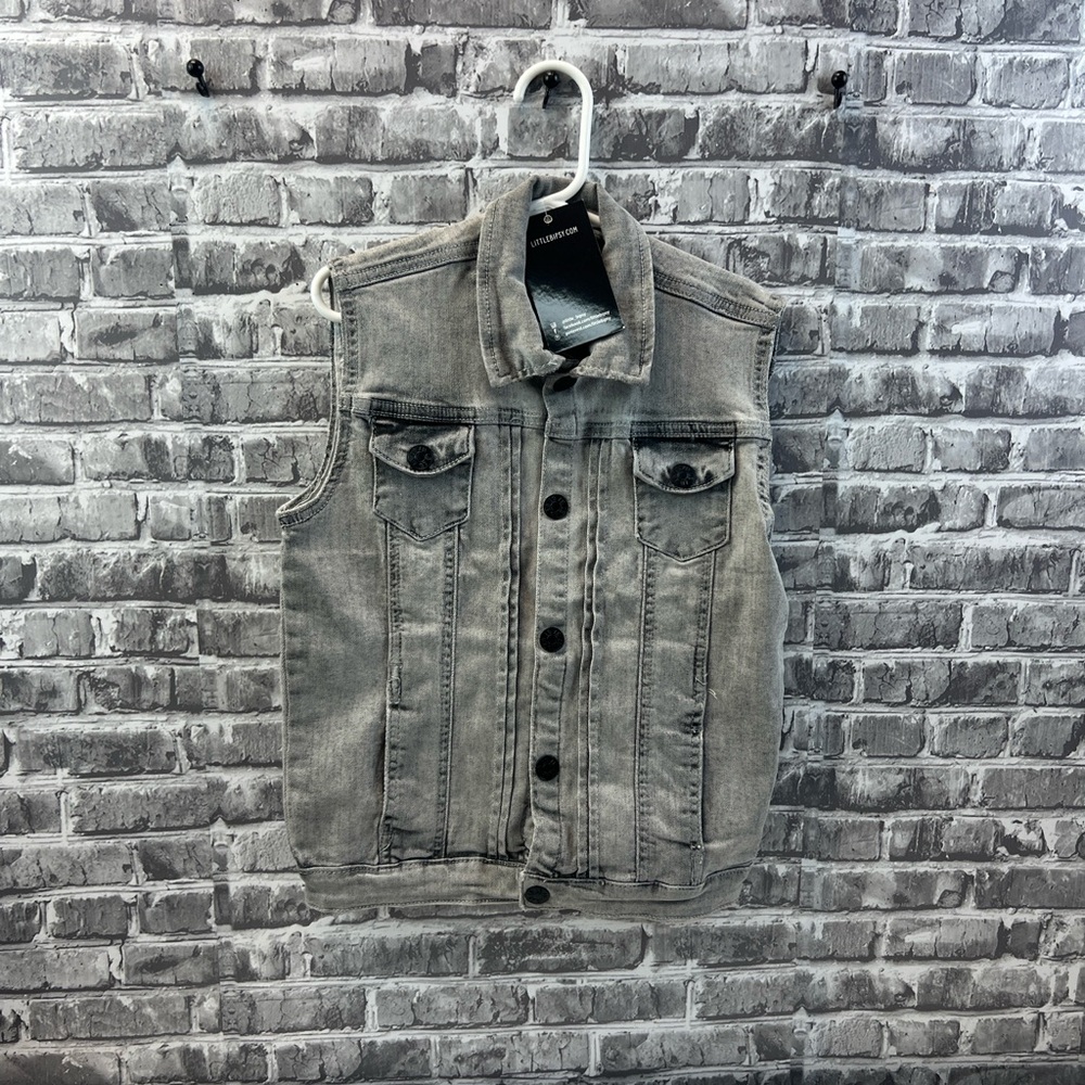 Little Bipsy Light Gray Denim Vest